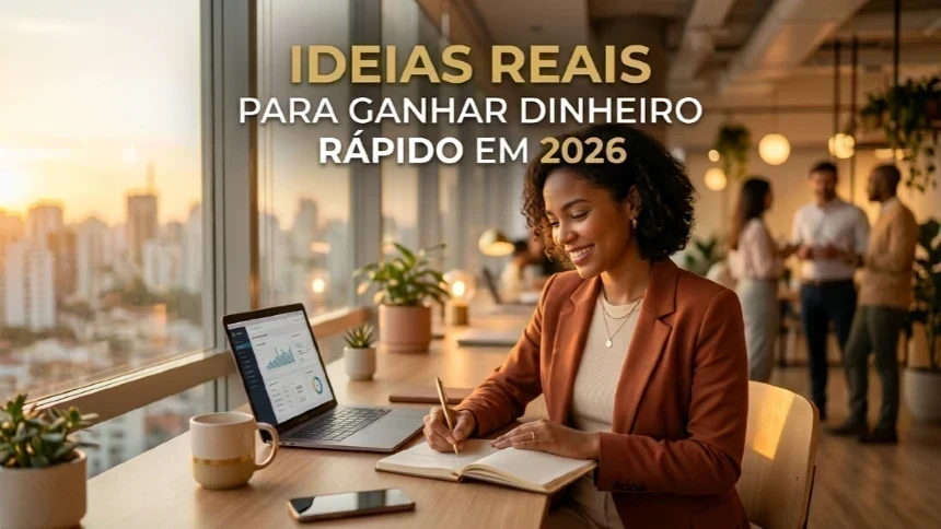 Ideias reais para ganhar dinheiro rápido em 2026