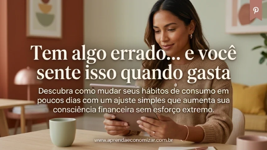 Tem algo errado… e você sente isso quando gasta