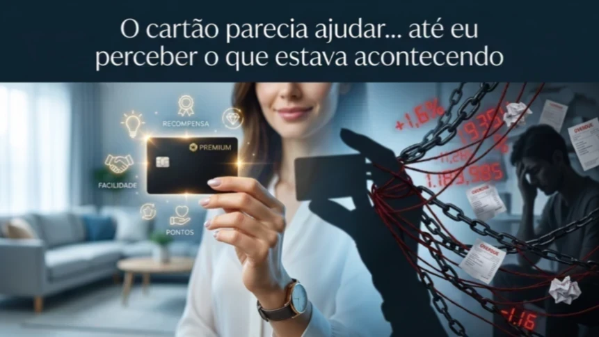 O cartão parecia ajudar… até eu perceber o que estava acontecendo